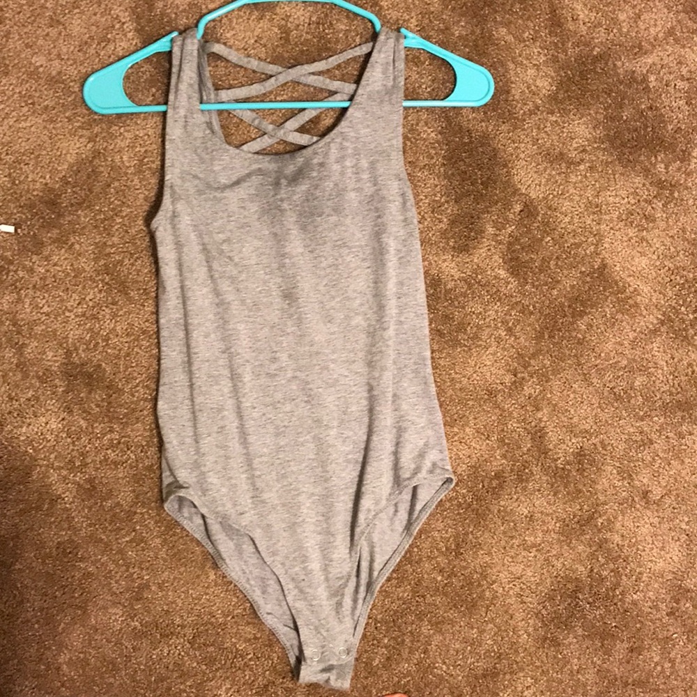 Grey bodysuit with back detailing
